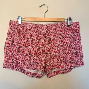 J. Crew | Liberty art print floral chino shorts red pink